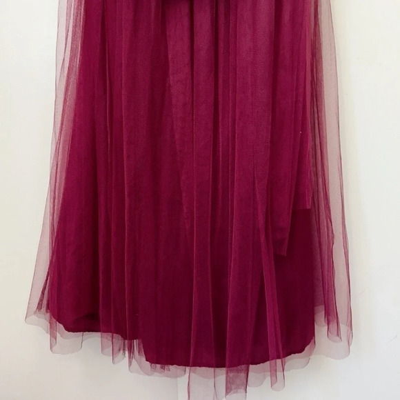 Jenny Yoo Black Cherry Tulle Annabelle Feminine Bridesmaid Dress - Picture 14 of 16